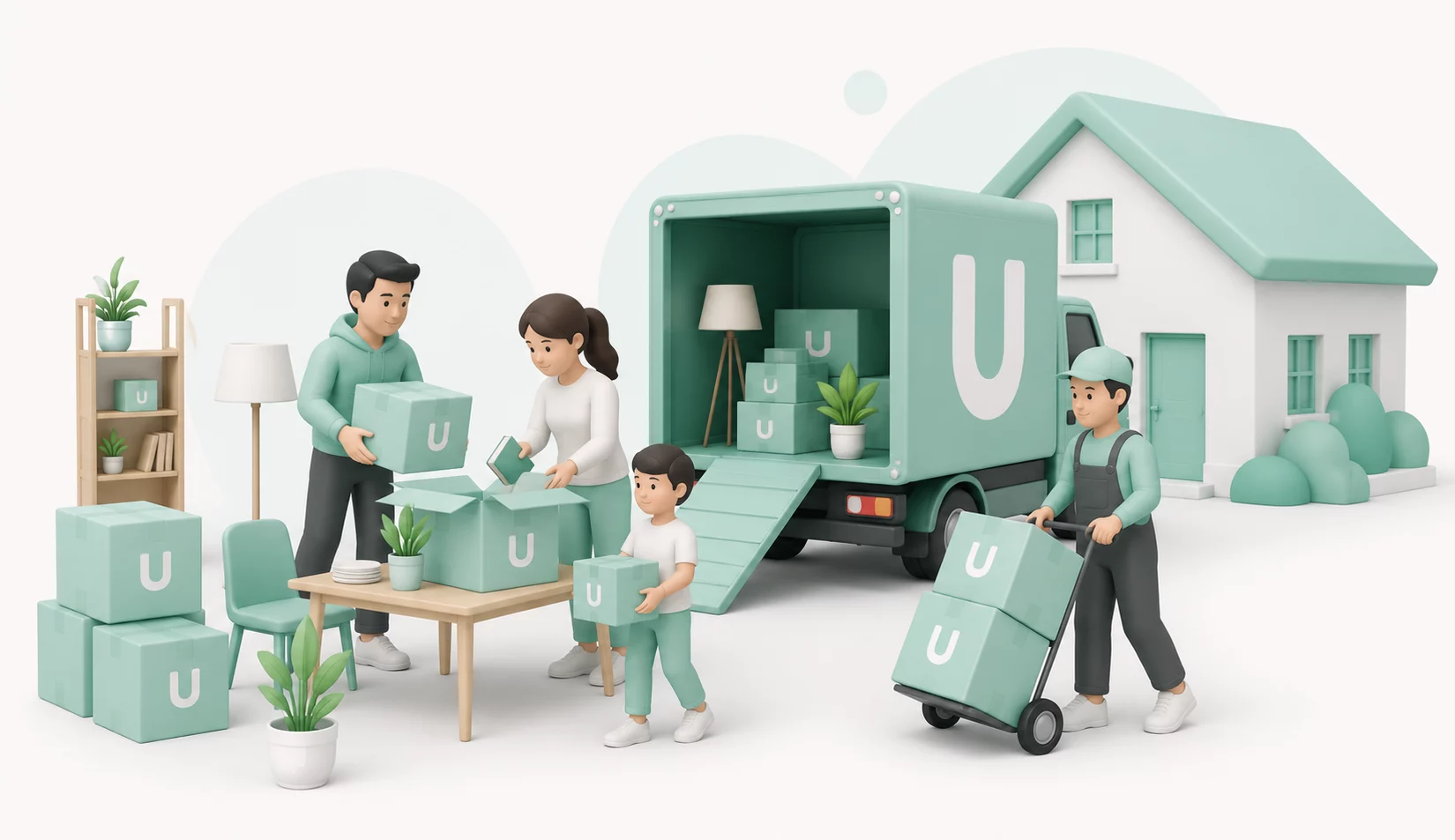 MoveU Illustration zur Auswahl und Beauftragung eines Umzugsunternehmens